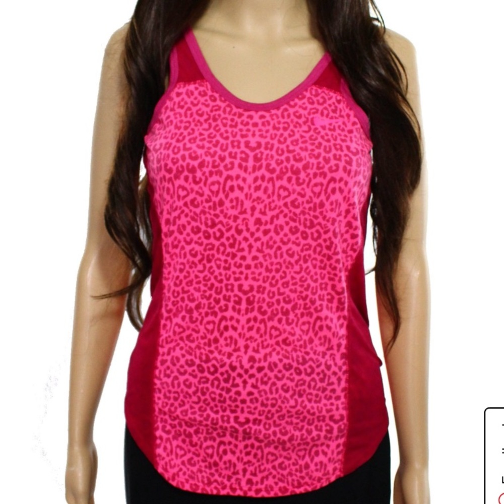 Nike Fuchsia Cheetah Print Athletic Tank, Size XL